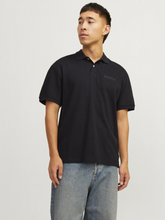 BARBATI - Jack Jones Tricou Polo Negru  Barbati
