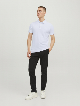 Jack Jones Мужская Футболка-Поло Белая Slim [6]
