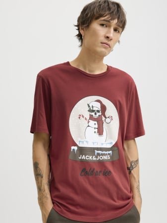 JACK&JONES Мужская Футболка Красная  [1]