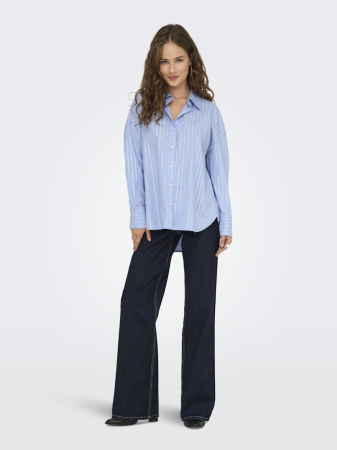 Camasi - JDY Camasa Chambray Blue Silver Lurex  Femei