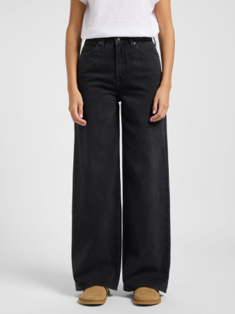 Wide Leg - Lee Blugi Negri STELLA High Waist Wide Leg Femei