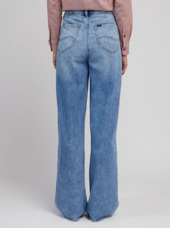 Lee Blugi Albastri Deschisi STELLA A LINE High Waist Wide Leg Femei [2]