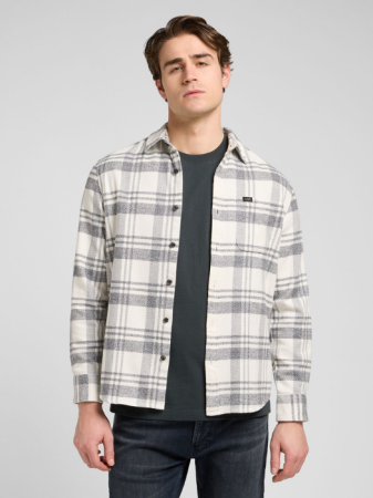 Lee Рубашка Alb/Gri Relaxed [1]