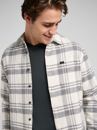 Lee Рубашка Alb/Gri Relaxed [3]
