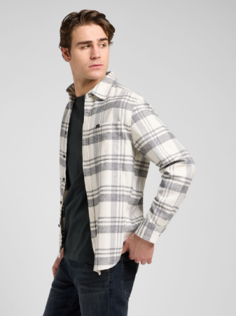 Lee Рубашка Alb/Gri Relaxed [2]