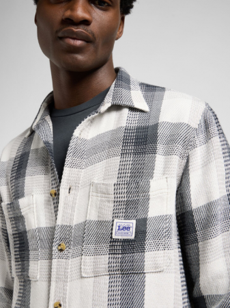 Lee Мужская Рубашка Тёмная Серая Relaxed [4]