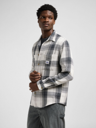 Lee Мужская Рубашка Тёмная Серая Relaxed [1]