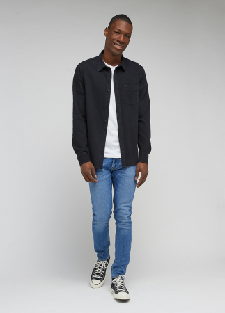 BARBATI - Lee Camasa Neagra Regular Barbati
