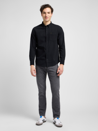 Рубашки - Lee Мужская Рубашка Чёрная Regular