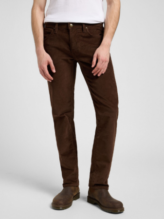 BARBATI - Lee Pantaloni Maro Inchis Regular Straight Barbati