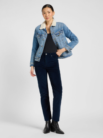 FEMEI - Lee Pantaloni Navy Regular Straight Femei