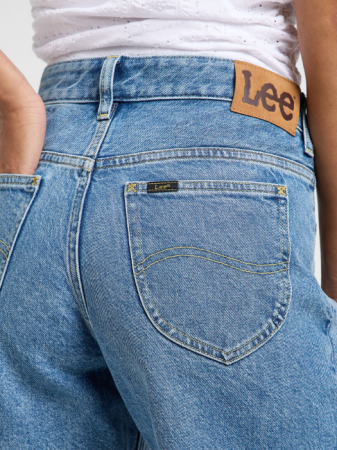 Lee Pantaloni Scurti Albastri Deschisi Loose Femei [3]