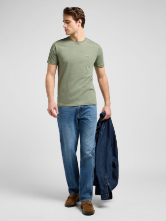 BARBATI - Lee Tricou Verde Masliniu Regular Barbati