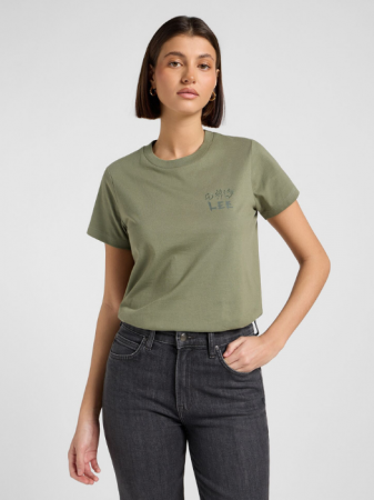 Lee Tricou Verde Masliniu Regular Femei [1]