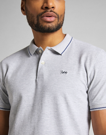 Lee Tricou Polo Gri Deschis Regular Barbati [3]