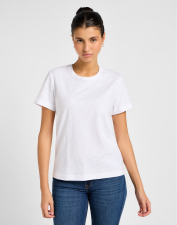 FEMEI - Lee Tricou Alb Regular Femei