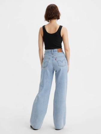 Levi's Blugi Albastri Deschisi Ribcage Wide Leg Wide Leg Femei [1]