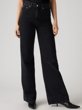 Levi's Blugi Gri Inchis Ribcage Wide Leg Ribcage Femei [4]