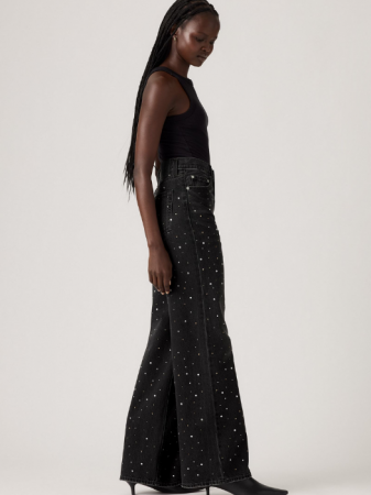 Levi's Blugi Gri Inchis Ribcage Wide Leg Wide Leg Femei [1]