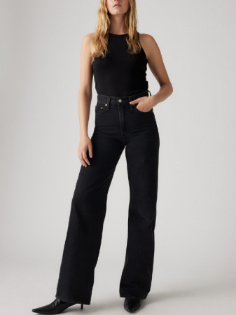 Levi's Blugi Gri Inchis Ribcage Wide Leg Ribcage Femei [3]