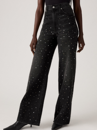 Levi's Blugi Gri Inchis Ribcage Wide Leg Wide Leg Femei [4]