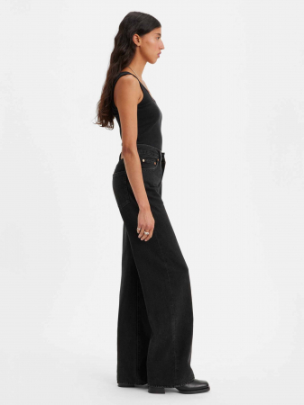 Levi's Blugi Gri Inchis Ribcage Wide Leg Ribcage Femei [1]