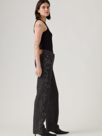 Levi's Blugi Gri Inchis 501 Straight Femei [2]