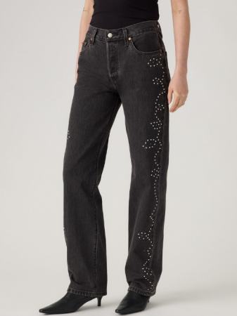 Levi's Blugi Gri Inchis 501 Straight Femei [3]