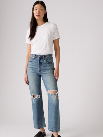 FEMEI - Levi's Blugi Albastri Ribcage Straight Ankle Straight Femei