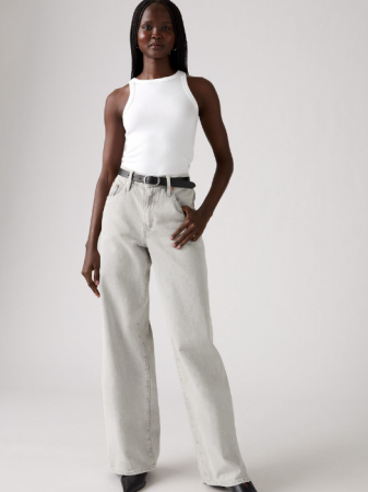 Levi's Blugi Gri Deschis RIBCAGE Straight Femei [1]