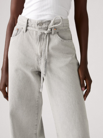 Levi's Blugi Gri Deschis RIBCAGE Straight Femei [3]