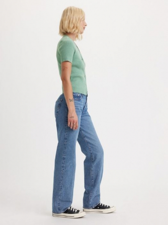 Levi's Blugi Gri Inchis 501 90 Straight Femei [3]