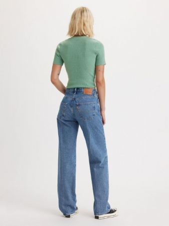 Levi's Blugi Gri Inchis 501 90 Straight Femei [2]
