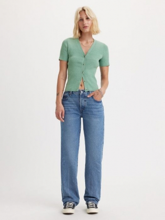 Levi's Blugi Gri Inchis 501 90 Straight Femei [1]