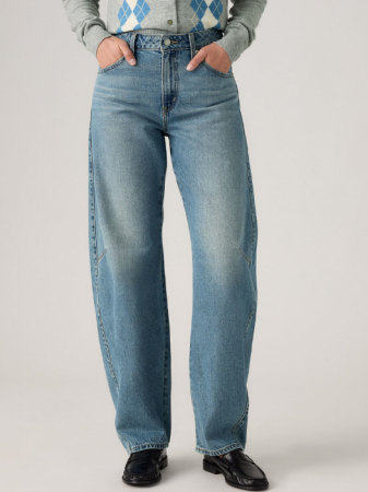 Levi's Blugi Albastri Baggy Dad Barrel Barrel Femei [3]