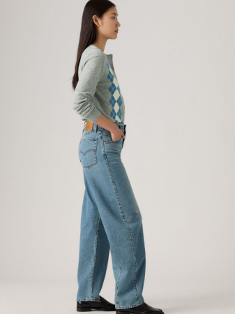 Levi's Blugi Albastri Baggy Dad Barrel Barrel Femei [1]
