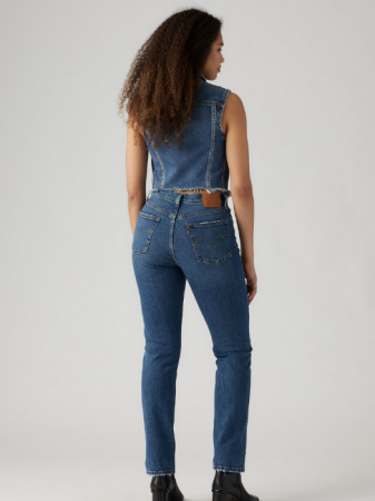 Levi's Blugi Albastri 501 Straight Femei [2]