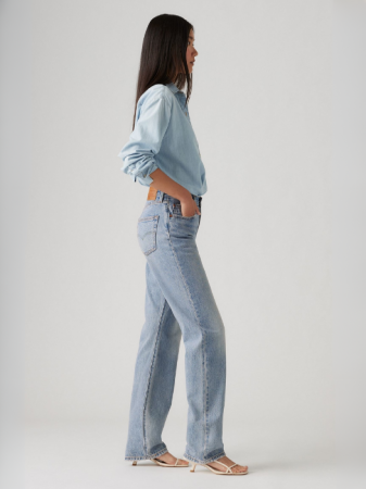 Levi's Blugi Albastri Deschisi 501 90 Straight Femei [2]