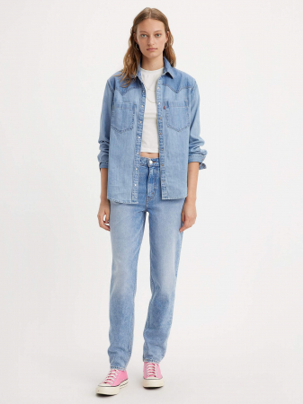 ЖЕНЩИНЫ - Levi's Женские Джинсы Светло-Синие 80S MOM Relaxed Tapered
