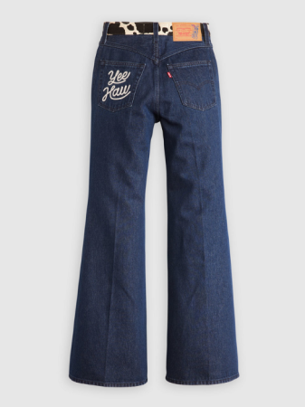 Levi's Женские Джинсы Indigo Cow Print Pnt Ribcage Bell Flare [7]