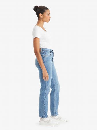 Levi's Blugi Albastri Deschisi 501 Straight Femei [2]