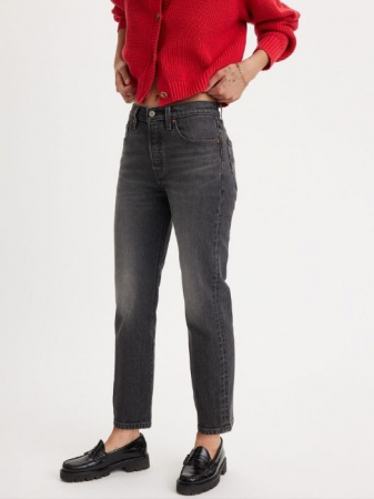 Levi's Женские Джинсы Тёмные Серые 501 CROP Straight [3]