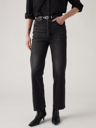 Levi's Blugi Gri Inchis RIBCAGE Straight Femei [3]