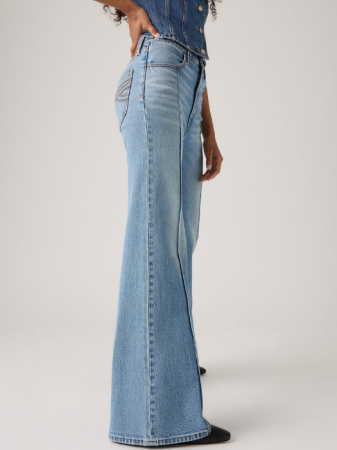 Levi's Blugi Albastri RIBCAGE BELL Slim Flare Femei [4]