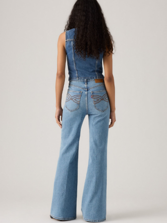 Levi's Blugi Albastri RIBCAGE BELL Slim Flare Femei [2]