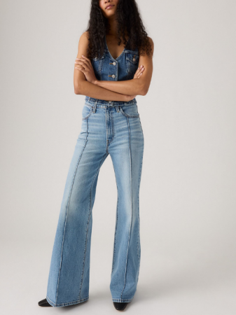 Levi's Blugi Albastri RIBCAGE BELL Slim Flare Femei [3]