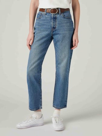 Levi's Blugi Albastri 501 CROP Straight Femei [6]