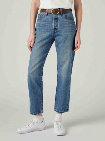 Levi's Blugi Albastri 501 CROP Straight Femei [6]