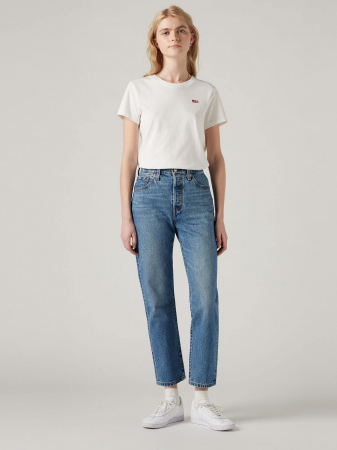 FEMEI - Levi's Blugi Albastri 501 CROP Straight Femei