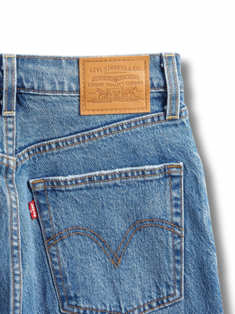 Levi's Blugi Albastri Ribcage Full Length Straight Femei [5]